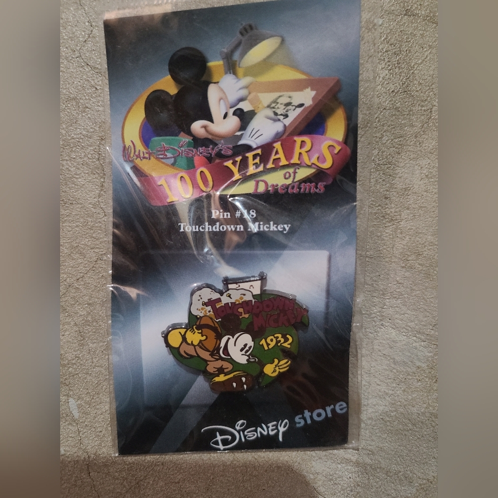 Disney "100 Years Of Dreams" pin #18 Touch Down Mickey